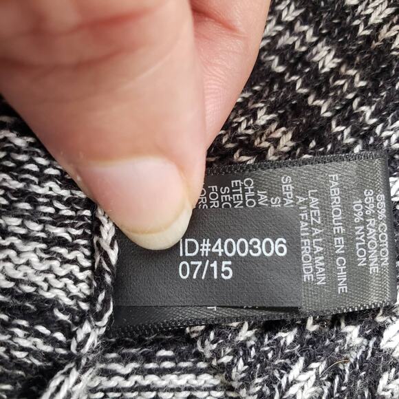 Express Sweater Womens Dress Sz M Preppy Marled Fall Cozy Cowl Neck Hombre Gray - Picture 11 of 13